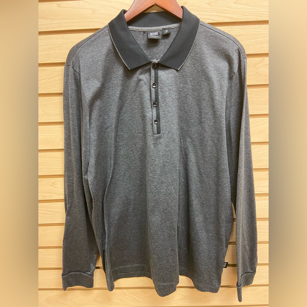 Nwot Hugo Boss Men Long Sleeve Polo Size Xl